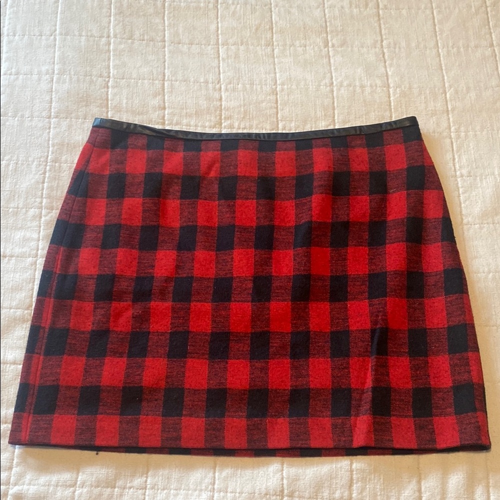 Plaid Red and Black Skirt